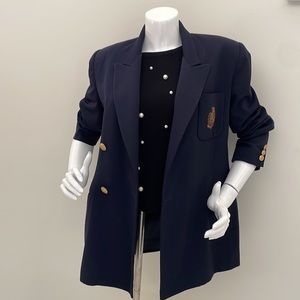 Charter Club: Petites 100% Pure Wool Navy Blue blazer Size 10 P.
